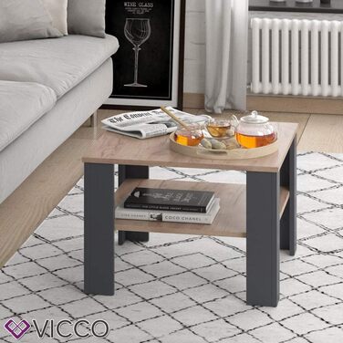 Журнальний стіл Vicco Homer антрацит/пісочний 60х42 см