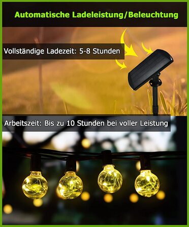 Гірлянда на 50 LED лампочок G40, 15 м, різнокольорова, водонепроникна IP65, з RGB-пультом, для вулиці, саду, балкона, весілля, вечірки, новорічного декору