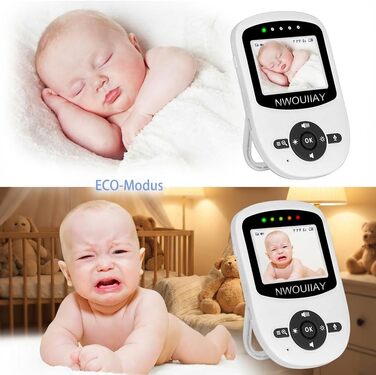 Відеоняня Baby Phone з 3.2-дюймовим LCD-дисплеєм, HD цифрова камера з нічним баченням, двосторонній аудіозв'язок, 2.4 GHz