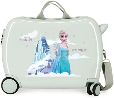 Дитяча валіза Disney Frozen Arendelle, жорсткий ABS, 50x38x20 см, зелена, 34 л, 2 колеса, з кодовим замком