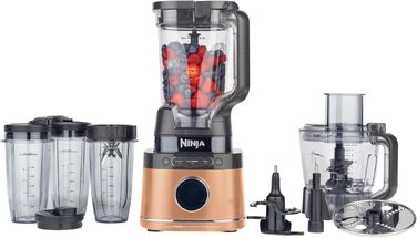 Кухонний комбайн Ninja BZ651EU 3 в 1, 2.1 л, для тіста, овочів та приготування їжі (Black/Copper)