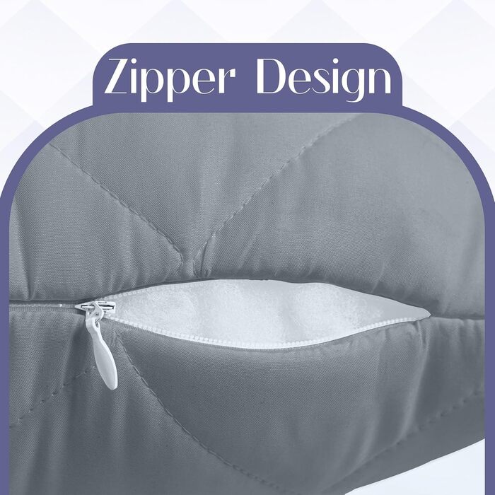 Подушка для вагітних та сну Utopia Bedding, стегана подушка-обіймашка для сну на боці, м'який поліестер, 40x145 см, сіра