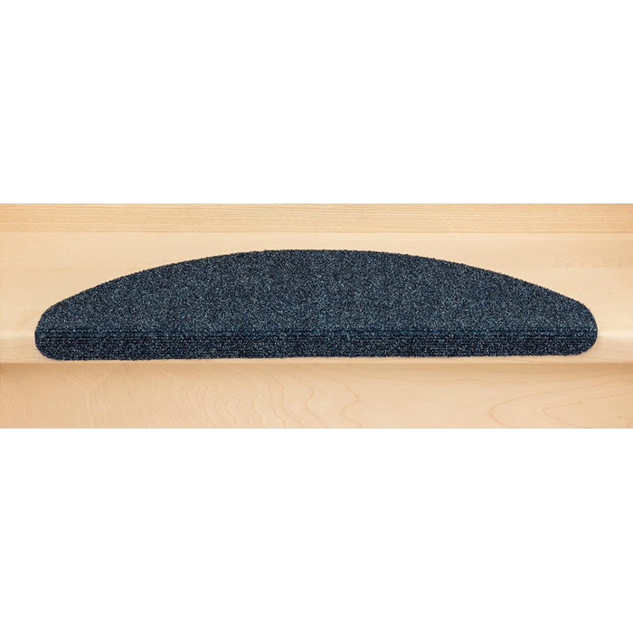 Комплект напівкруглих килимків на сходи Metzker Ramon, 65x21x3,5 см, сині, 22 шт
