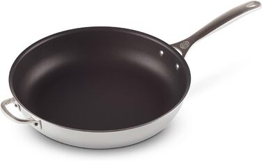 Сковорода LE CREUSET з нержавіючої сталі 3-шарова, 32 см, з антипригарним покриттям
