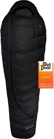 Зимавий спальний мішок Grüezi Bag Biopod DownWool Subzero, 200 см (Чорний, на зріст до 175 см)