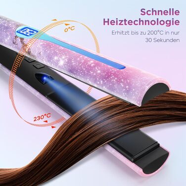 Стайлінг-набір 3-в-1 PARWIN PRO BEAUTY: фен, випрямляч і плойка з іонізацією, конічна плойка, подарунковий набір для жінок, дизайн «Галактика»