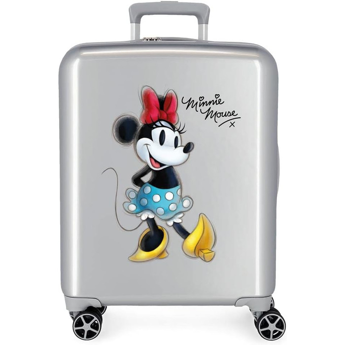Дитяча валіза Disney 100 Minnie, 40x55x20 см, ABS, TSA-замок, 4 колеса, ручна поклажа