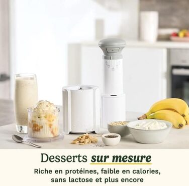 Морожениця Cuisinart FreezeEase з автоматичним охолодженням: морозиво, сорбет, заморожений йогурт - 3 режими, без попереднього заморожування, готовність за 40 хвилин, функція підтримки температури (біло-сіра)