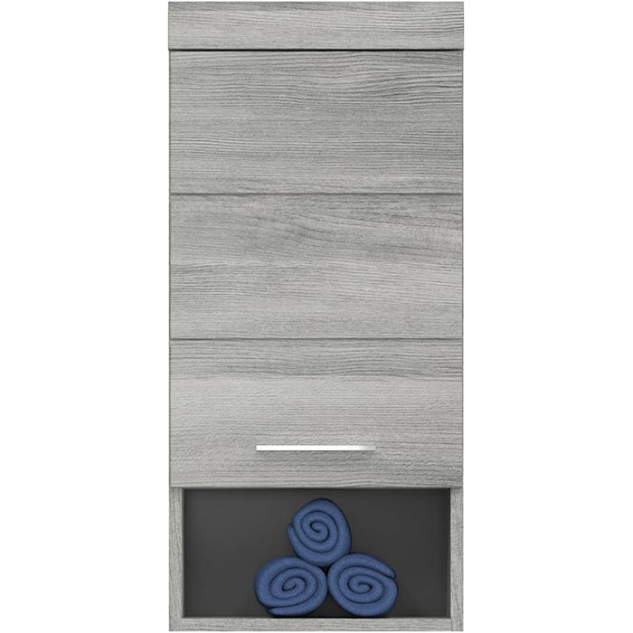Навісна шафа для ванної кімнати homes&jones Soul, 37x79x24 см, ДСП, колір димчасте срібло
