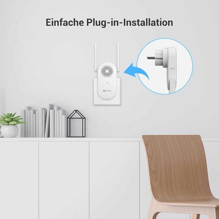 Відеодзвінок EZVIZ CP3 Pro з акумулятором та дзвінком CH1, бездротовий, з камерою, розпізнавання осіб, 2K, кольорова нічна зйомка, двостороння зв'язок, 8GB eMMC, комплект