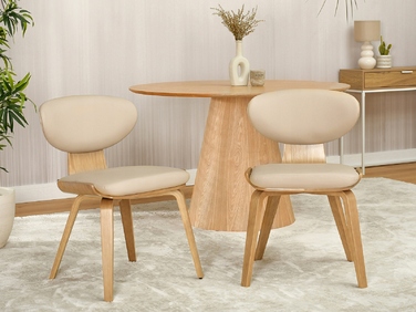 Стілець Mebel-Partner, штучна шкіра, бежевий, 1 шт.