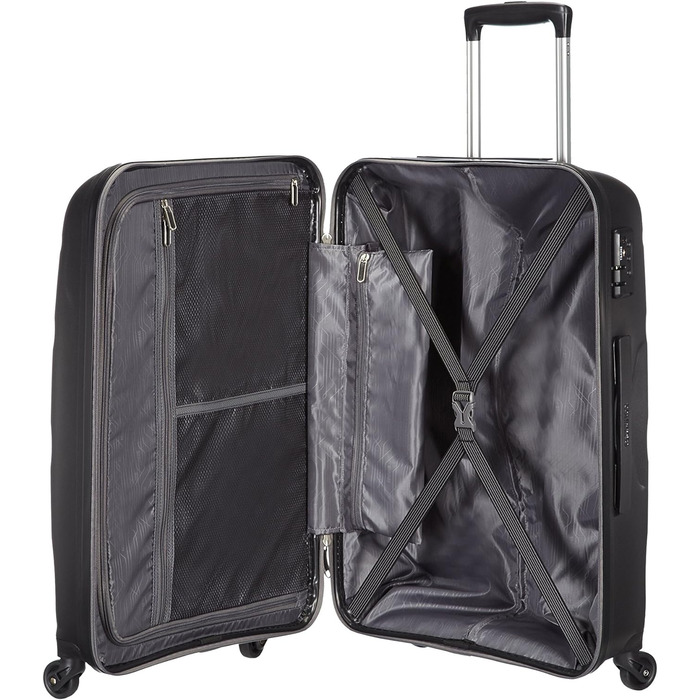 Валіза American Tourister Bon Air Spinner M 66 см, 57.5 л, чорна, ручна поклажа