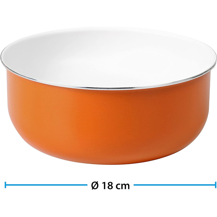 Набір каструль BRUNNER Mandarina, 9 предметів, антипригарне покриття