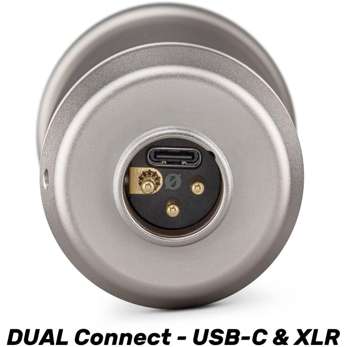 Студійний мікрофон Rode NT1 5th Gen XLR/USB сріблястий з тримачем keepdrum MSA033