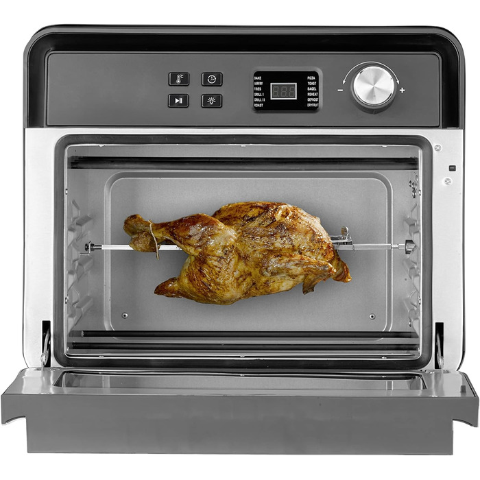 Фритюрниця CASO AirFry Chef 1700 з конвекцією, 1700 Вт, 3 рівні, температура 40-230°C, чорна, без попереднього розігріву