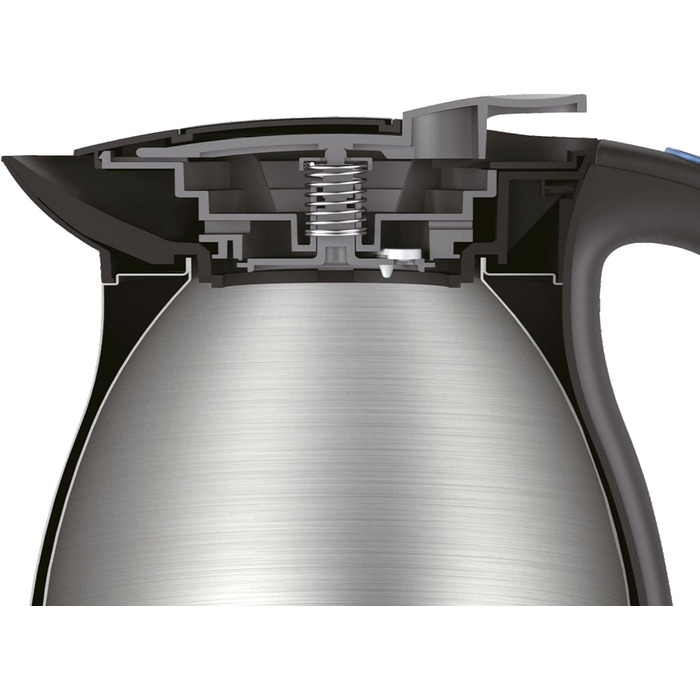 Електрочайник і термокувшин Gastroback 42426 Design Advanced Thermo 1,7 л, 2200 Вт, нержавіюча сталь, Cool Touch, сріблясто-чорний