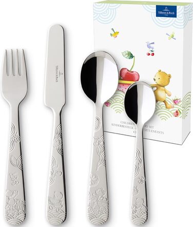Набір дитячого столового прибору Villeroy & Boch Hungry As A Bear (4 шт.), нержавіюча сталь, безпечний, для дітей