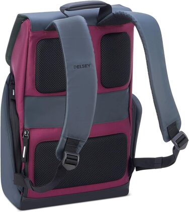 Рюкзак DELSEY PARIS Securflap м'який 21 л, бордовий, 45x31x14 см