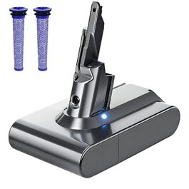 Акумулятор для пилососа Dyson V7 (8000mAh) — Запасна батарея для моделей Absolute, Mattress, Allergy, Trigger, Fluffy, Animal, Motorhead, Car + Boat (сірий, V20)