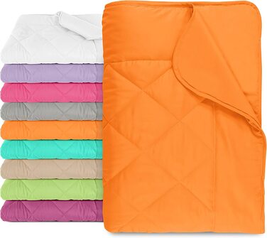 Літня ковдра npluseins 135x200 см, легка, тонка, для спекотної погоди, охолоджуюча, ідеальна для кемпінгу, саду, гостей, помаранчева
