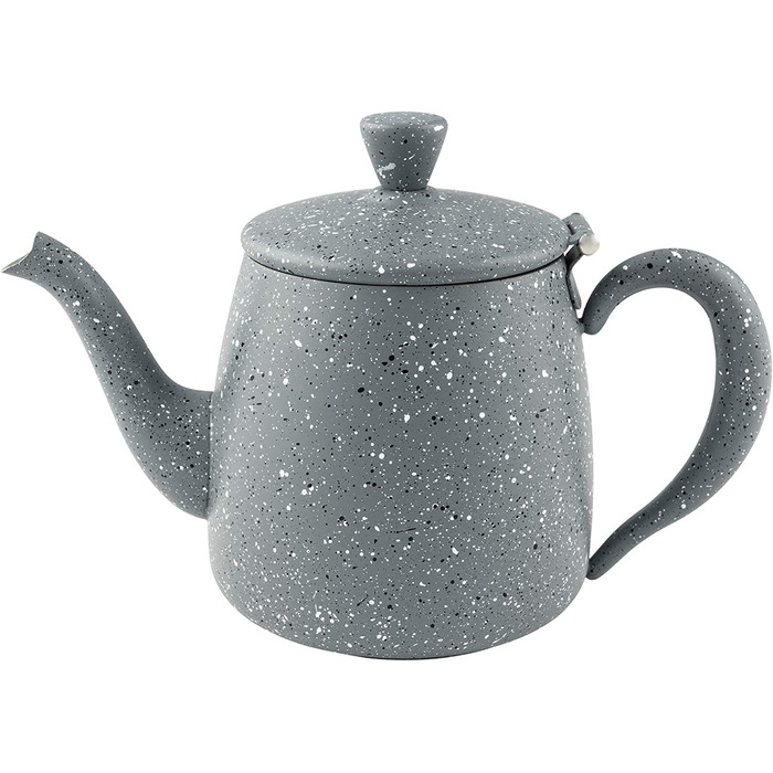 Чайник Café Olé PT-018GG преміум 0.5 л з нержавіючої сталі, сірий граніт, некапучий носик, порожнисті ручки, відкидний клапан