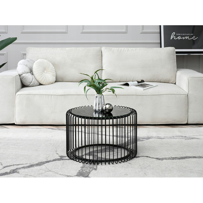 Журнальний стіл Mebel-Partner круглий, 60 x 60 x 39 см, чорний