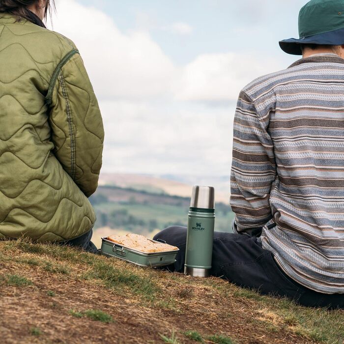 Ланчбокс зі сталі Stanley Classic 1.2L Hammertone Green — герметичний контейнер для їжі з нержавіючої сталі, BPA-free