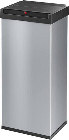 Смітник Hailo Big-Box Swing XL 52 л з автозакриванням, сталевий, прямокутний, для кухні, сріблястий, Німеччина