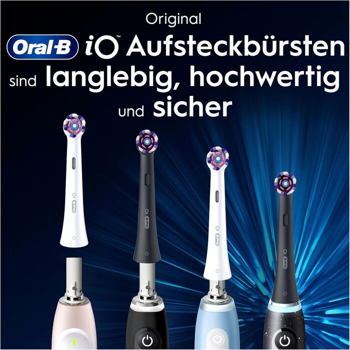 Смінні насадки для електричної зубної щітки Oral-B iO Radiant White (Білий, 8 шт.)