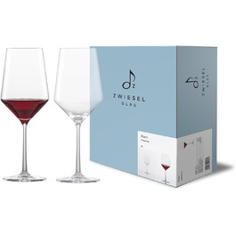 Бокали для червоного вина Zwiesel Glas Pure, 2 шт., кришталеві, стійкі до миття в посудомийці, Tritan®, Німеччина