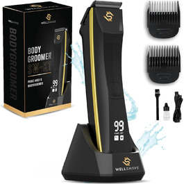 Wellshave Триммер для тіла і бороди чоловічий, електричний шейвер для інтимної зони та тіла, тример для стрижки волосся, подарунок на День батька