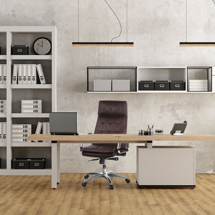 Офісне крісло / Крісло для керівника VILLA 20 Nappa Leather Brown hjh OFFICE