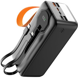 Портативний акумулятор Power Bank 80000mAh з LED дисплеєм, USB-C, для iPhone, MacBook, iPad, дронів, подорожей та кемпінгу