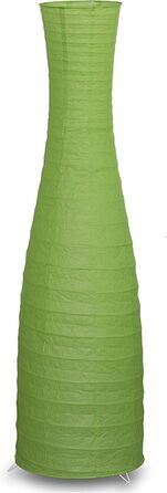 Торшер Trango 1231-027 з рисового паперу, ручна робота, зелений абажур, висота 125 см, 2xE14, 2 м кабель, лампа для вітальні, пляшкова форма, без лампочки, Швеція