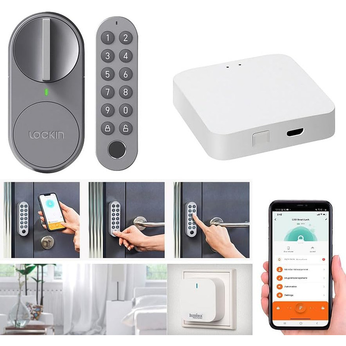 Розумний дверний замок VisorTech з PIN-кодом, відбитком пальця та Wi-Fi керуванням – електронний замок з сенсором для дверей
