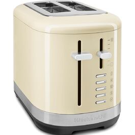 Тостер KitchenAid для 2 скибок, кремовий: ретро дизайн, 7 функцій, нержавіюча сталь