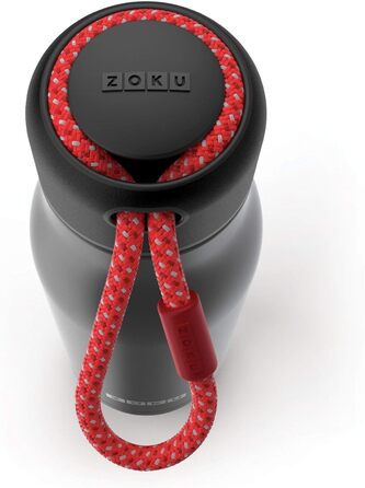 Термос-бутилка Zoku 350 мл, нержавіюча сталь, чорна