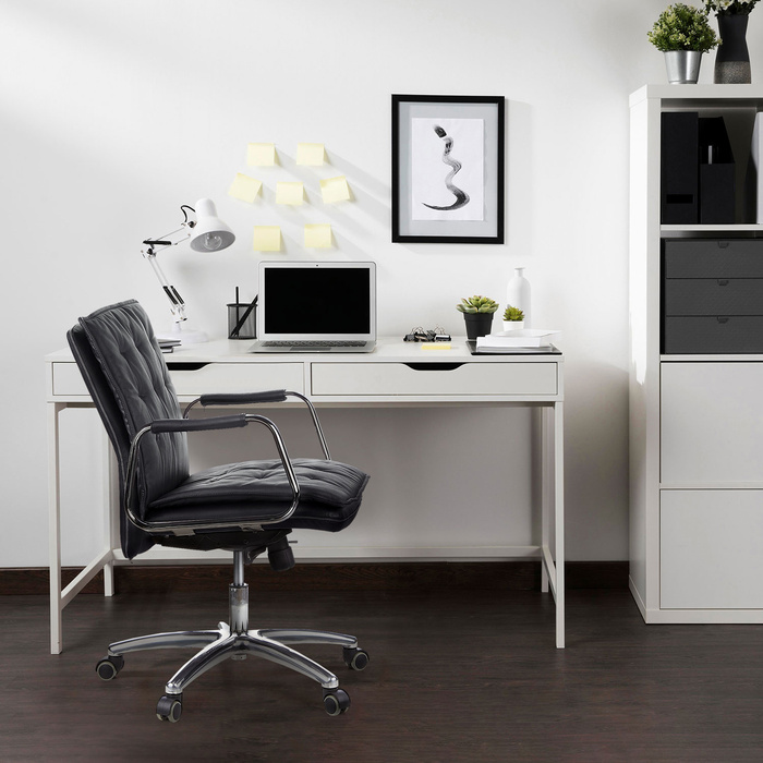 Офісне крісло / Крісло для керівника VILLA 10 Nappa Leather Black hjh OFFICE