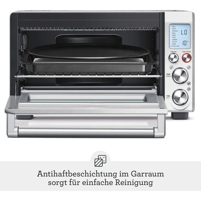 Sage Smart Oven Pro - Електрична міні-піч з 10 функціями: випічка, смаження, гриль, підігрів, тости. 2400 Вт, для піци до 30 см, цілого курчати, нержавіюча сталь