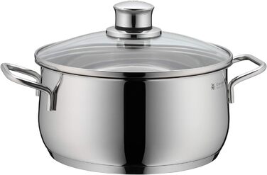 Набір каструль WMF Diadem Plus для індукції, 5 предметів, з кришками, нержавіюча сталь, поліровані, без покриття