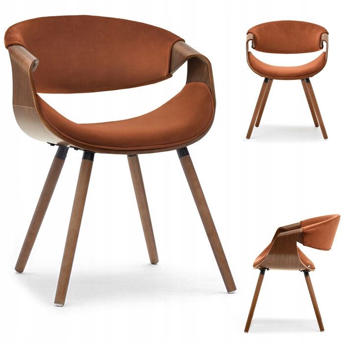 Стілець Mebel-Partner, коричневий велюр, 1 шт.