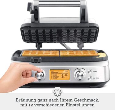 Електрична вафельниця Sage The Smart Waffle Pro з нержавіючої сталі