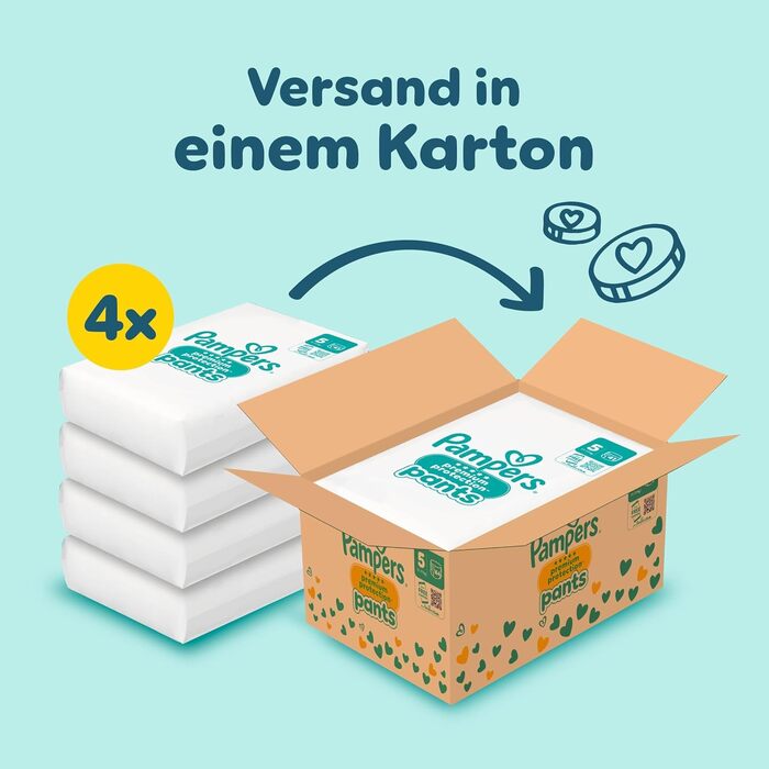 Підгузки-трусики Pampers Premium Protection Pants розмір 4 (9-15 кг), 168 шт, преміум-захист та комфорт