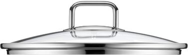 Набір кухонного посуду Silit Extra Cook: каструлі 16/20/24 см з кришкою, ковшик 16 см, мірна шкала, широке вільно, придатний для миття в посудомийній машині, з нержавіючої сталі Crominox (казанок 24 см)