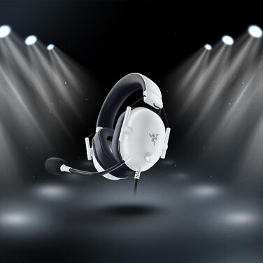 Ігрова гарнітура Razer BlackShark V2 X White — дротова навушники для кіберспорту, 7.1 Surround Sound, 50мм Triforce драйвери, мікрофон HyperClear Cardioid, білий колір