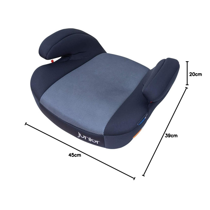 Дитяча автопідставка PETEX Max Plus з Isofix, сіра, ECE R129 i-Size, для дітей 7-12 років, зростом 125-150 см