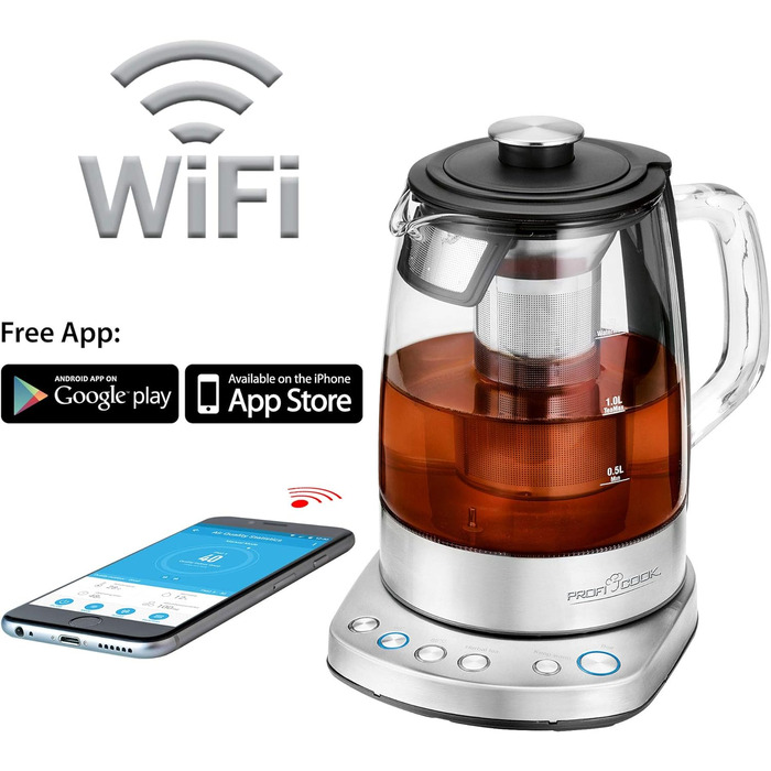Електрочайник 1,5 л з Wi-Fi управлінням 1167 G ProfiCook