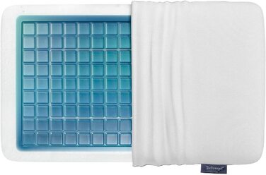 Ортопедична гелева подушка Technogel Pixel Deluxe для шиї, 66x40 см, біла