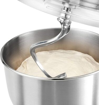 Планетарний міксер ProfiCook PC-KM 1189 3в1, м’ясорубка, міксер, алюмінієвий корпус, 1500 Вт, 8 швидкостей, 6,7 л, сріблястий