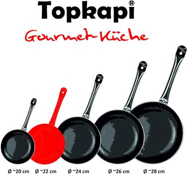 Сковорода Topkapi Gourmet Expert 22 см, антипригарна, індукційна, алюмінієва, потрійне покриття, ручка з нержавіючої сталі, професійна якість